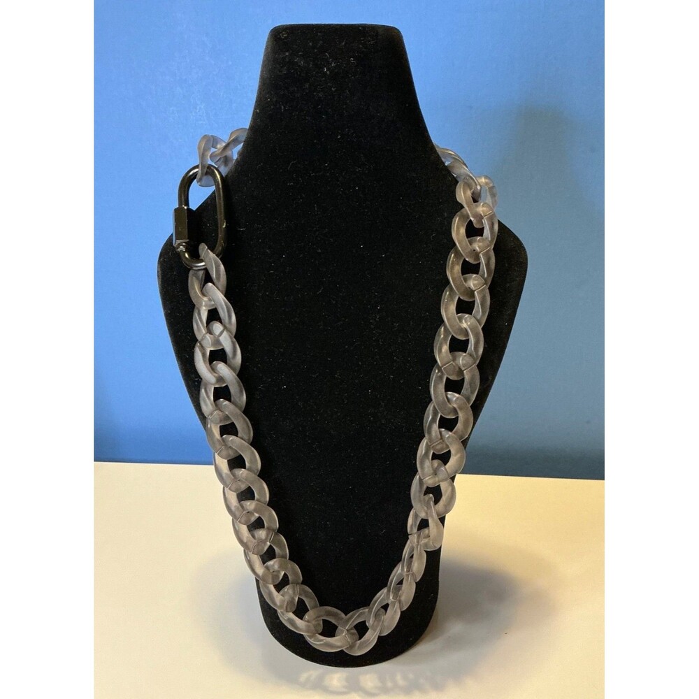 New Acrylic Necklace Chain Link Transparent  Black Gift Men Women Teen Chunky